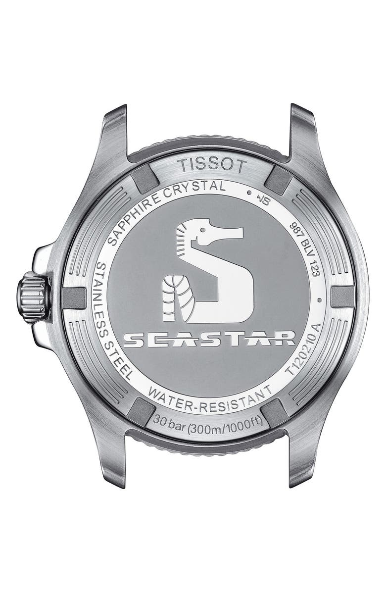Tissot Seastar 1000 Bracelet Watch, 36mm, Alternate, color, Black