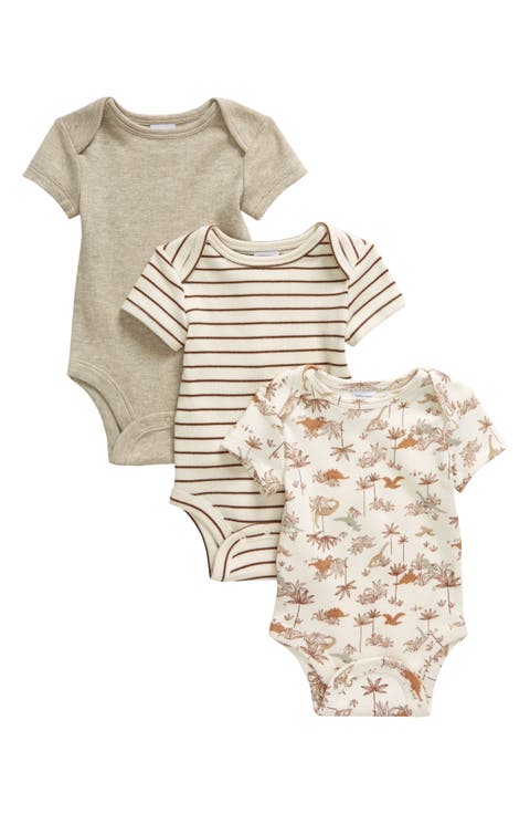 Assorted 3-Pack Cotton Bodysuits (Baby)