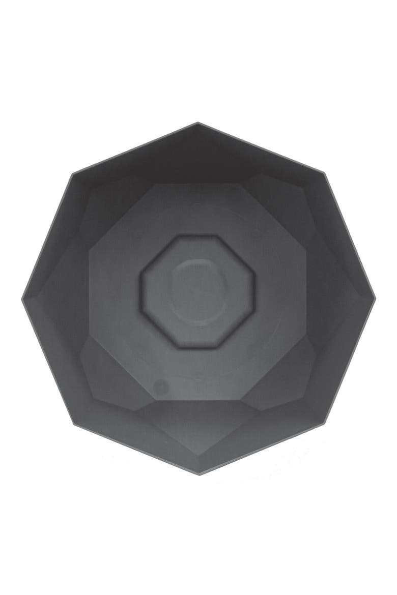 8 Inch Tuxton Hexagon Small Resin Planter, Charcoal, Alternate, color, Gray