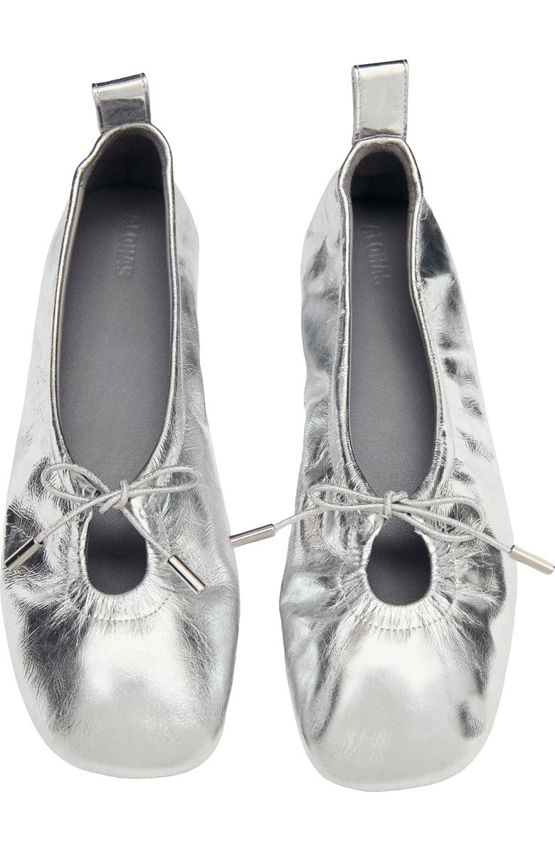 ALOHAS Rosalind Ballet Flat, Alternate, color, Shimmer Silver