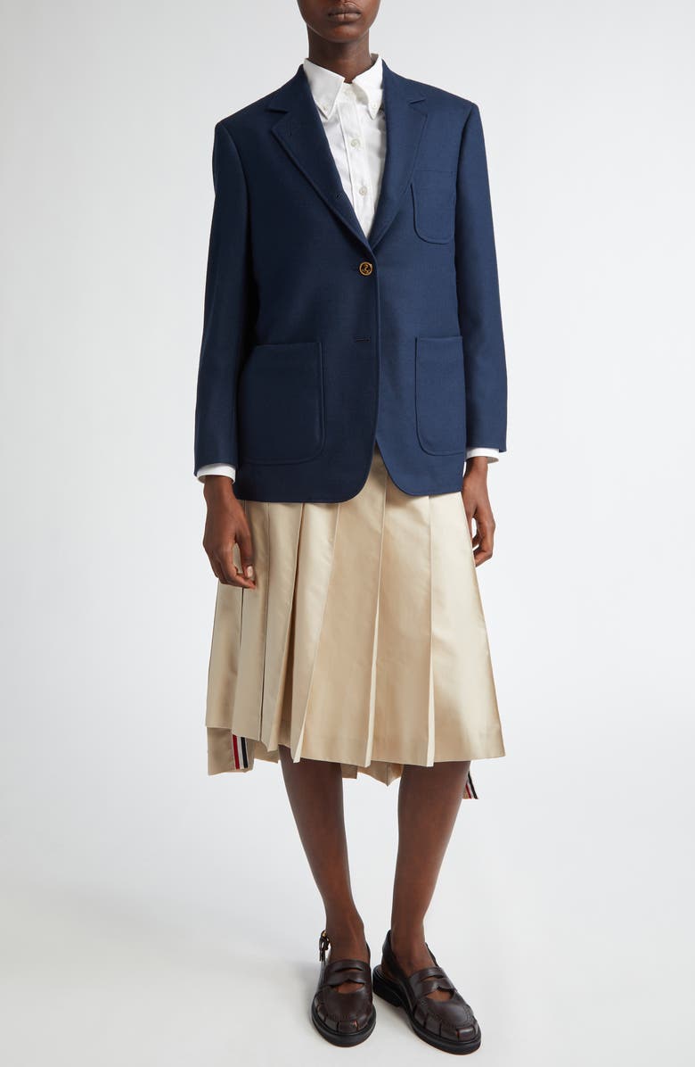 Thom Browne Wool Twill Sport Coat, Alternate, color, Navy