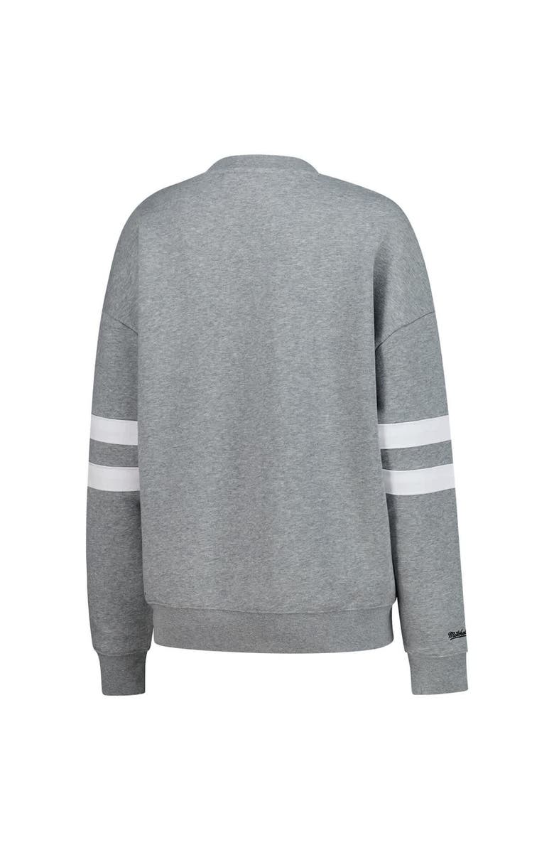 Mitchell & Ness Women's Mitchell & Ness Heather Gray Pittsburgh Penguins Logo Lightweight Pullover Sweatshirt, Alternate, color, Heather Gray