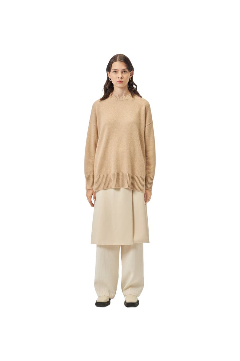 Loose-Fit Cashmere Sweater, Main, color, beige