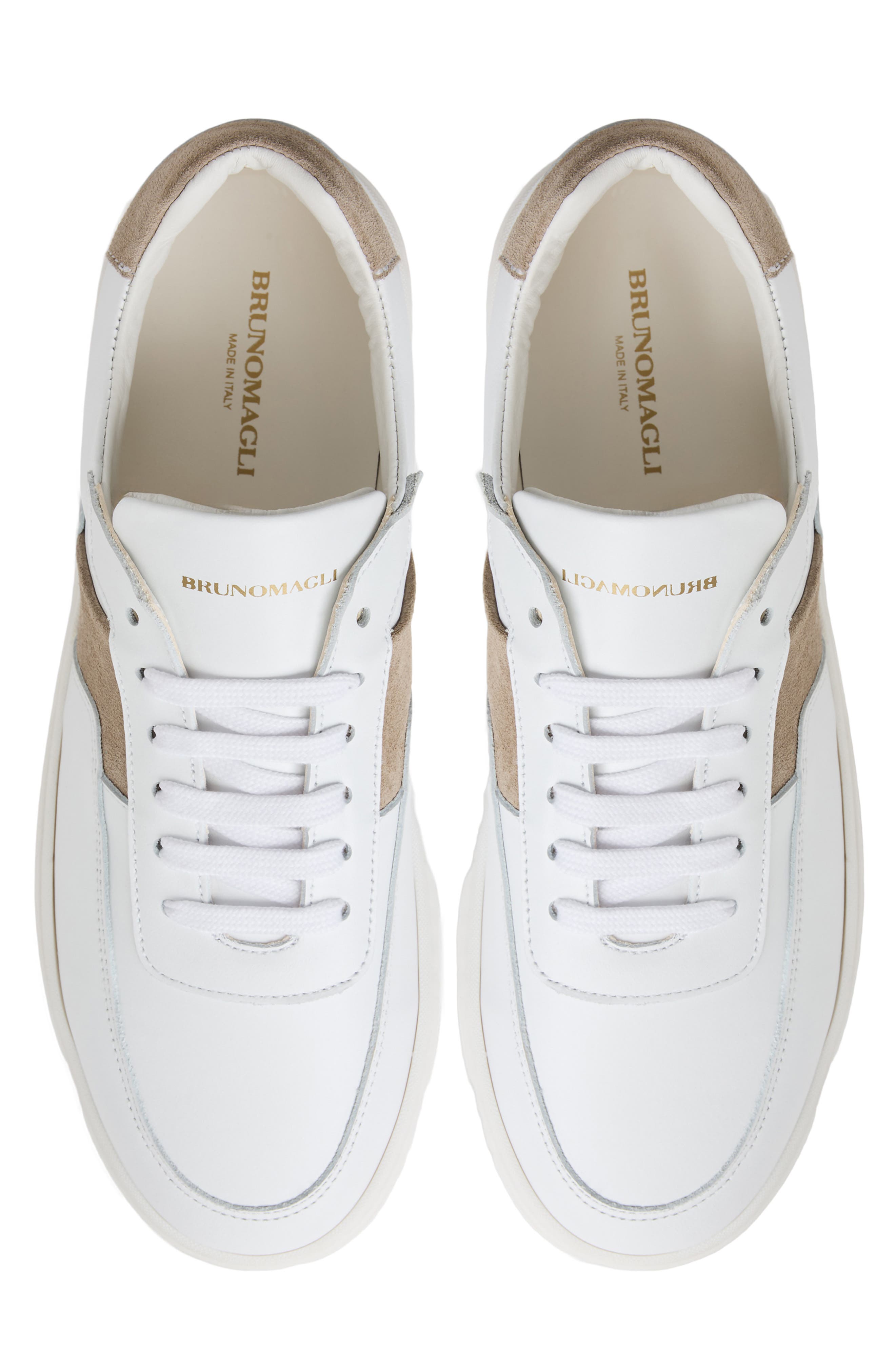 Bruno Magli Ponza Sneaker, Alternate, color, White/ Beige Suede
