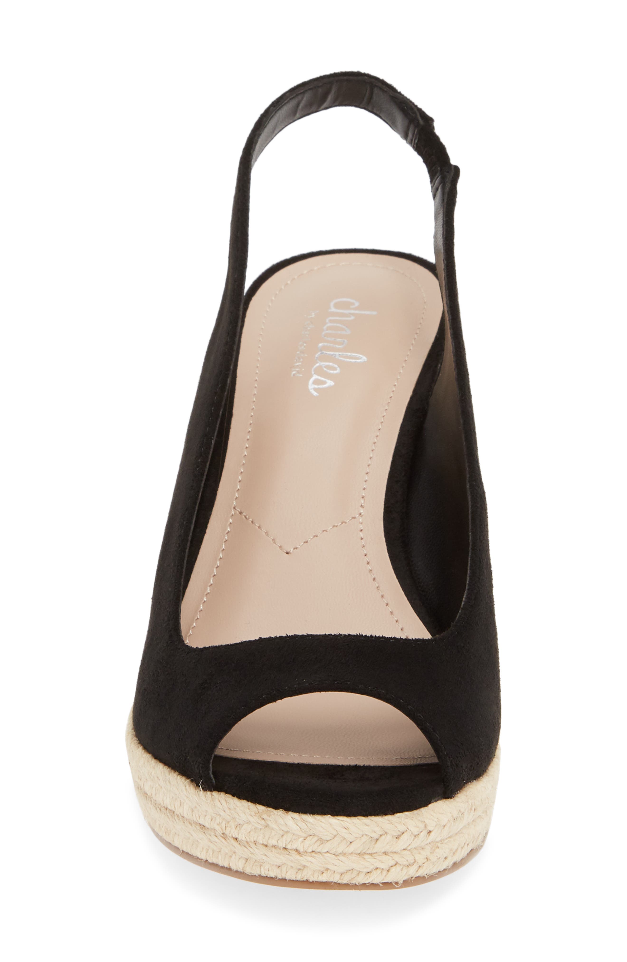 Laila Espadrille Slingback Wedge (Women0, Alternate, color, BLACK