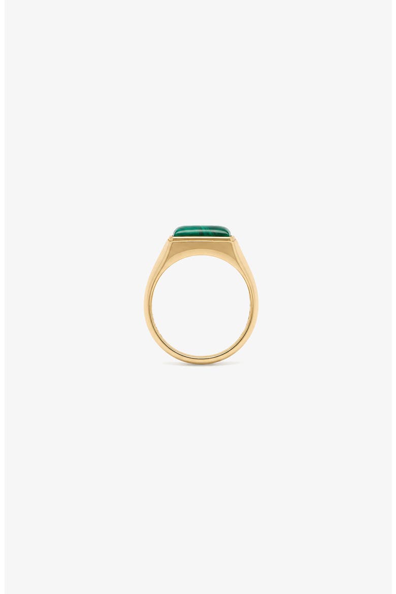 Malachite Pinki Rng In Gold, Alternate, color, Gold / Green
