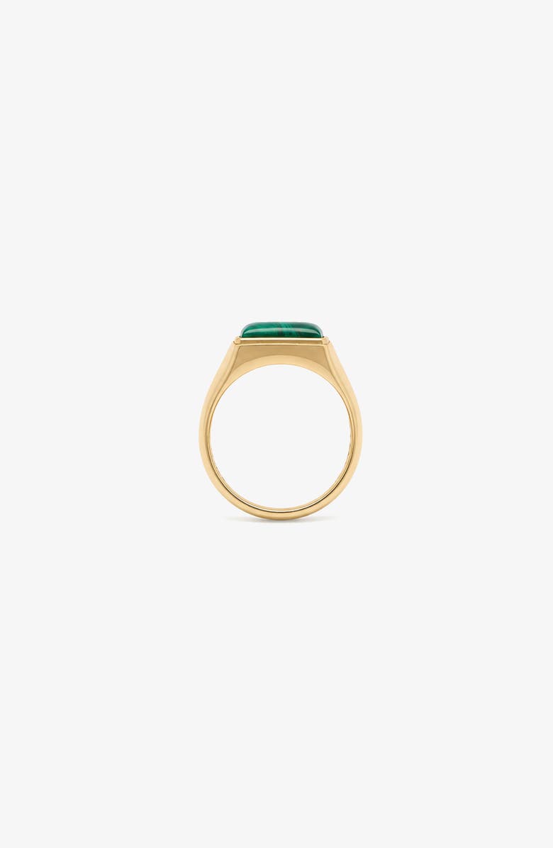 YOJ Malachite Pinki Rng In Gold, Alternate, color, Gold / Green