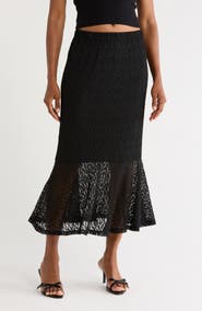 Melrose and Market Lace Midi Skirt
