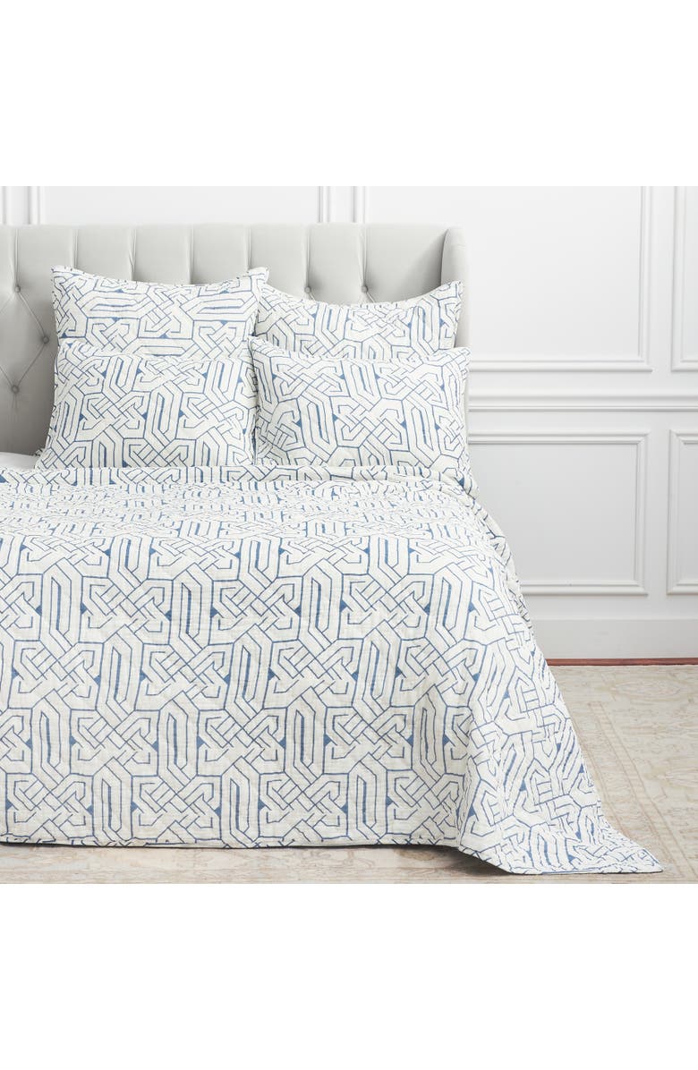 ELISABETH YORK 20" x 26" Marlowe Storm Geometric Cotton Standard Pillow Sham, Alternate, color, White
