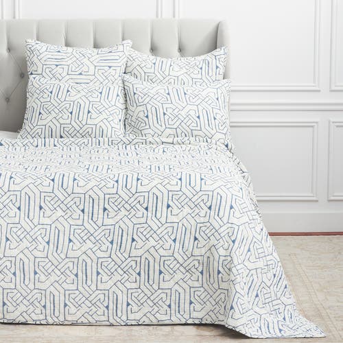 Elisabeth York 20" X 26" Marlowe Storm Geometric Cotton Standard Pillow Sham In White