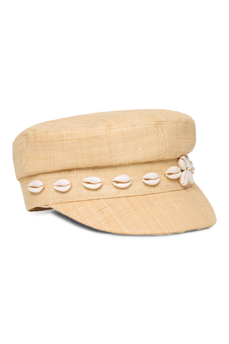 Alfama Straw Newsboy Hat, Main, color, NATURAL