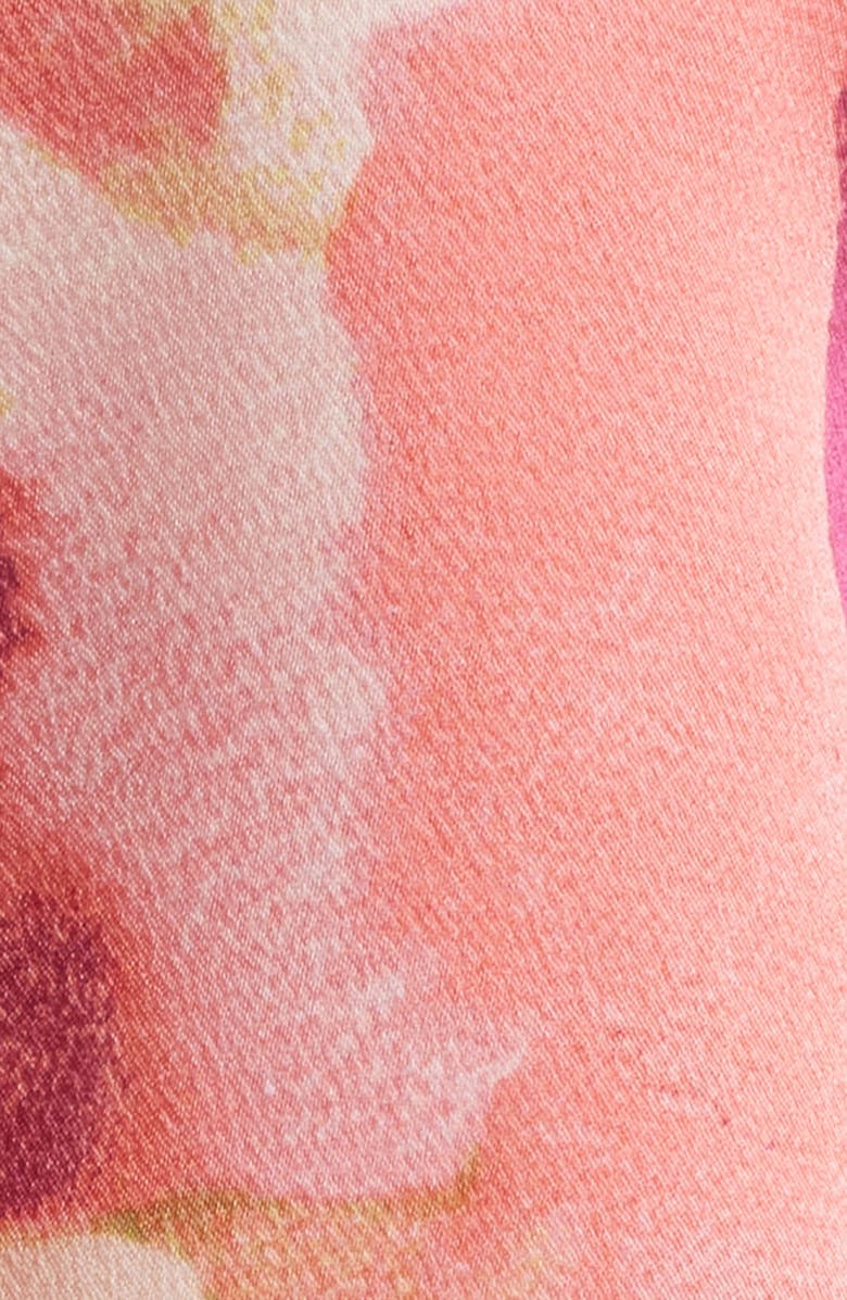 Tahari ASL Floral Bow Neck Charmeuse Top, Alternate, color, 