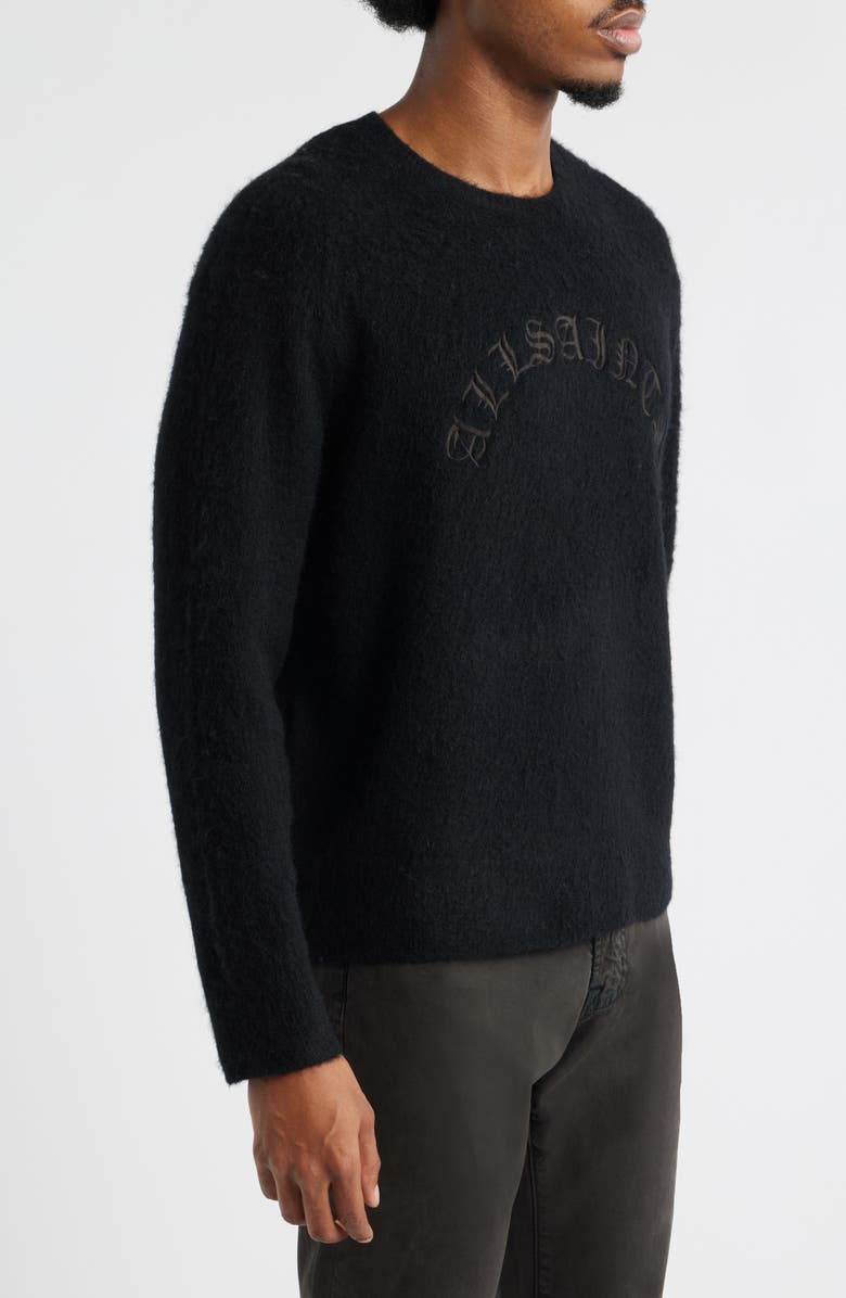 AllSaints Curv Alpaca & Wool Blend Sweater, Alternate, color, Black