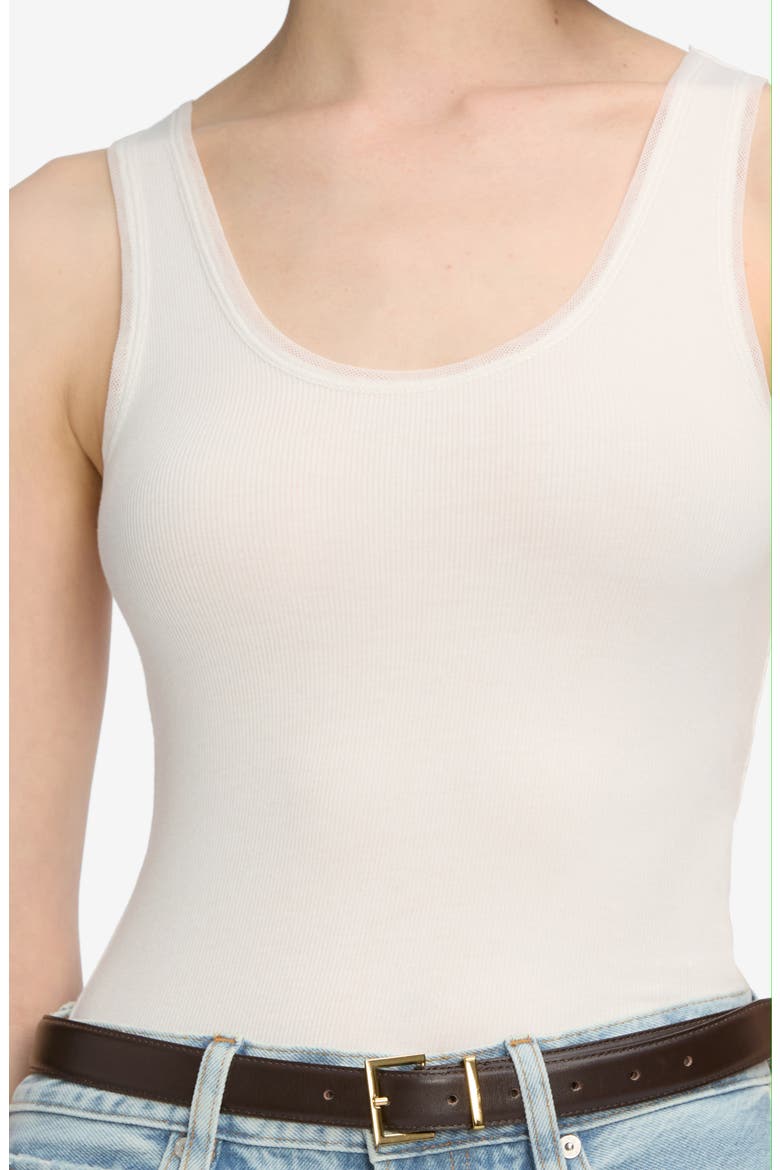 The Mesh Trim Tank, Alternate, color, WHITE