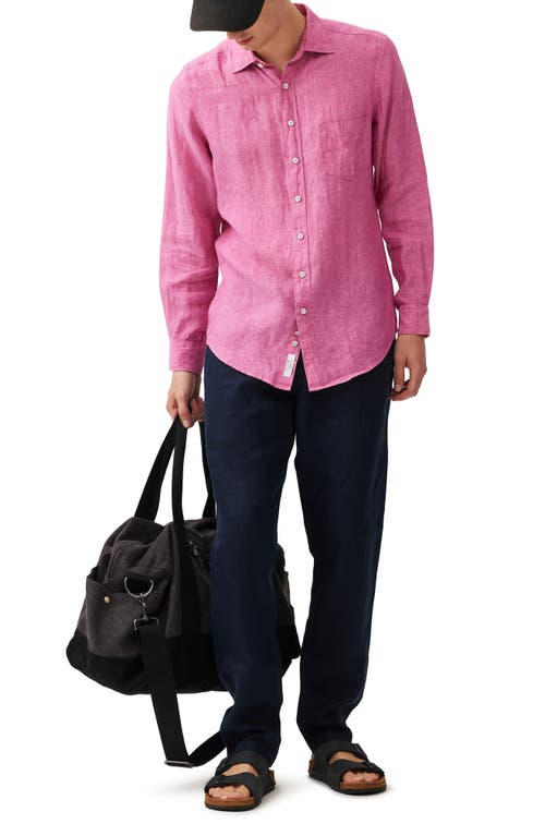 Rodd & Gunn Coromandel Linen Shirt In Flamingo