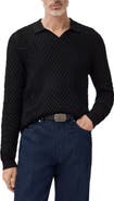 John Varvatos Haynes Organic Cotton Johnny Collar Sweater