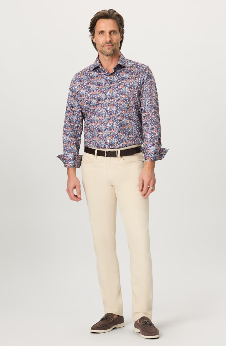 Robert Graham Backwell Floral Cotton Button-Up Shirt, Alternate, color, 