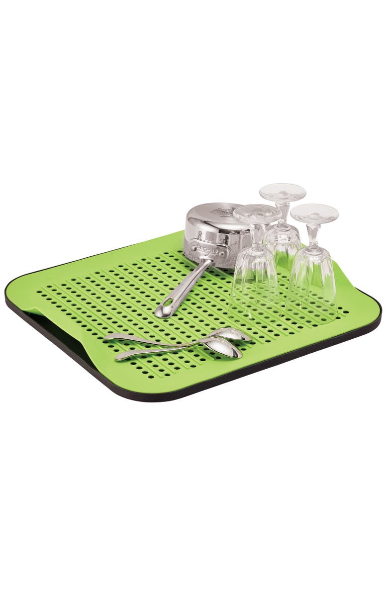 Better Houseware 2-Piece Silicone Drying Mat, Green, Alternate, color, Green
