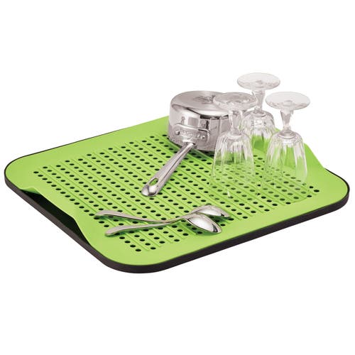 Better Houseware 2-piece Silicone Drying Mat, Green In Green