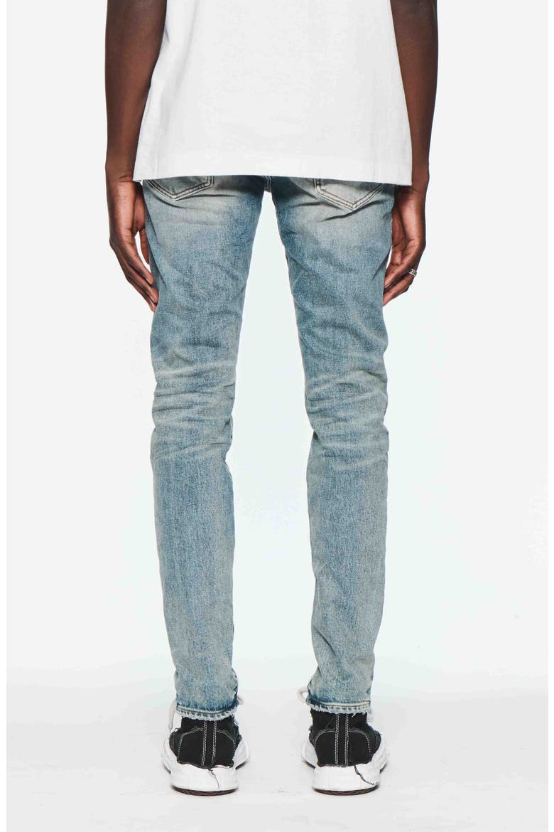 Electric Tint Distressed Skinny Jeans, Alternate, color, MID INDIGO