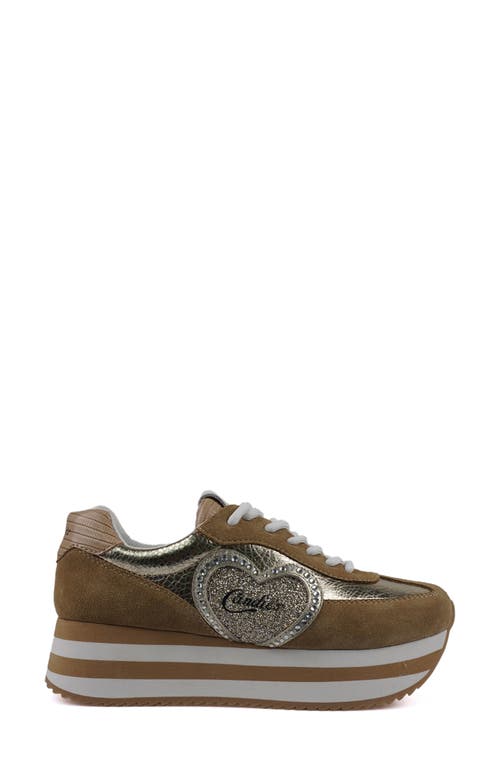 Candies Candie's Taffy Platform Sneaker In Gold