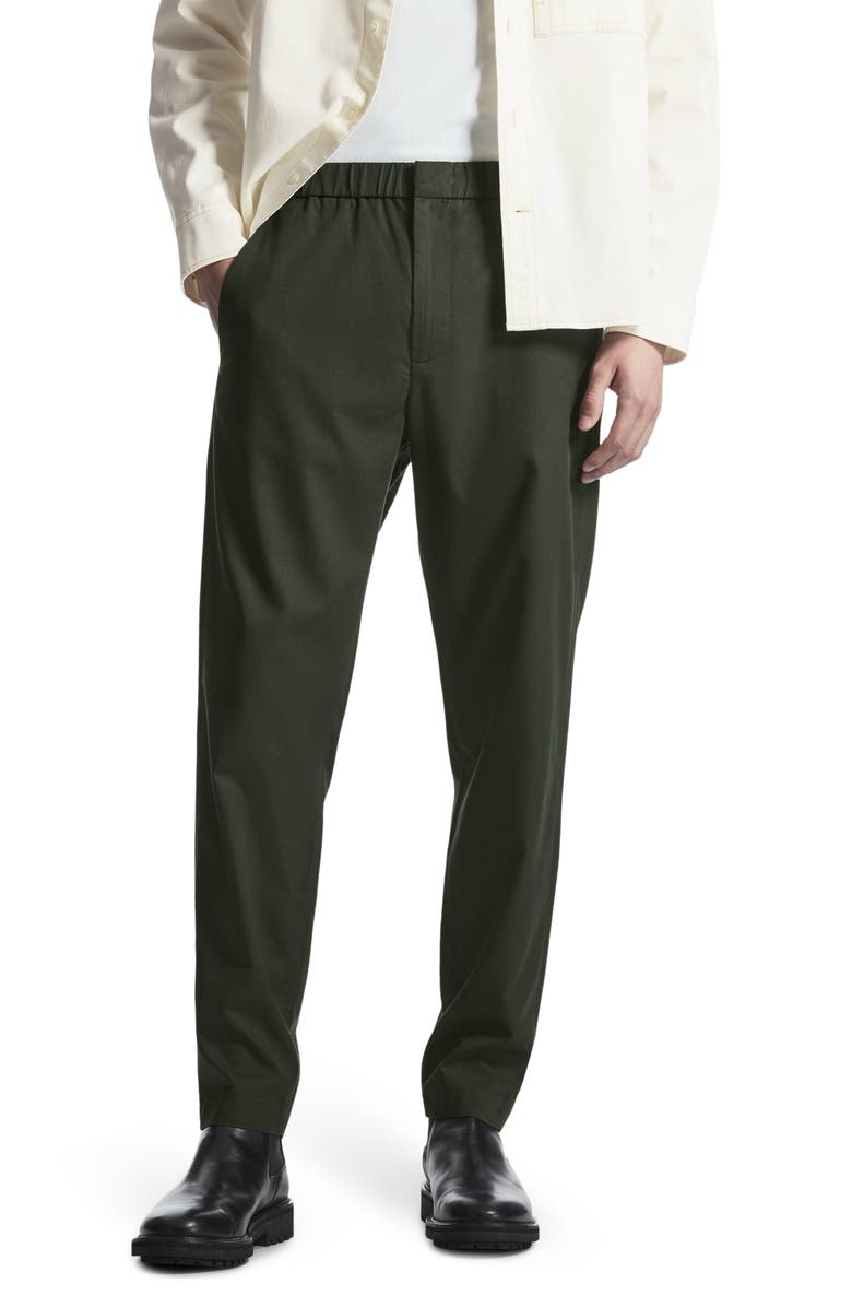 COS Ellis Cotton Blend Pants, Main, color, Green Dark