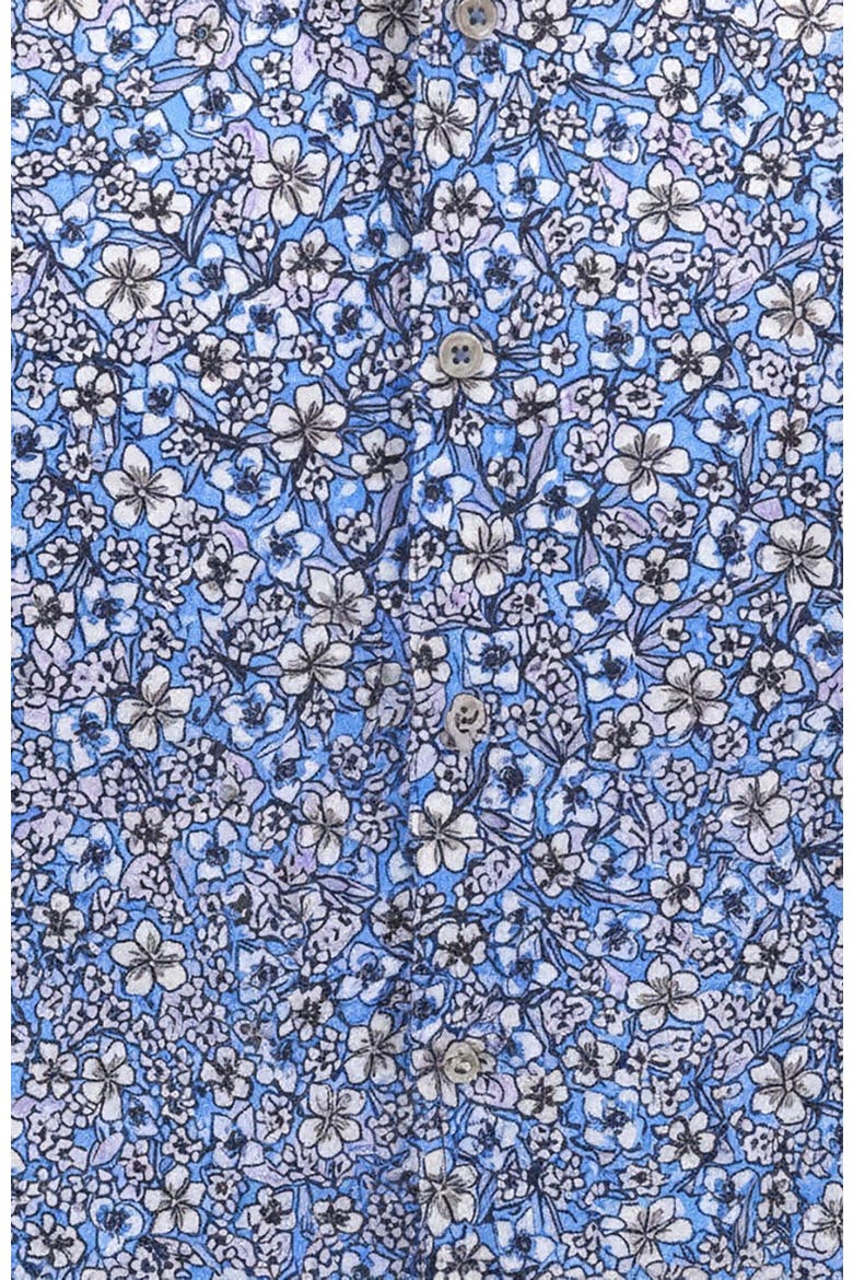Floral Field Mens Printed Button Up Shirt, Alternate, color, FLORAL FIELD BLUE