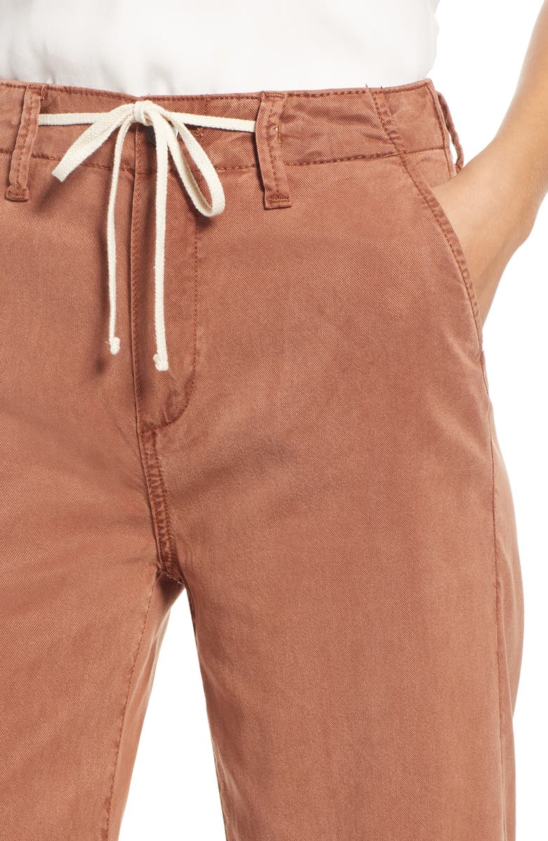 PAIGE Carly Drawstring High Waist Jeans, Alternate, color, Vintage Mocha Bisque