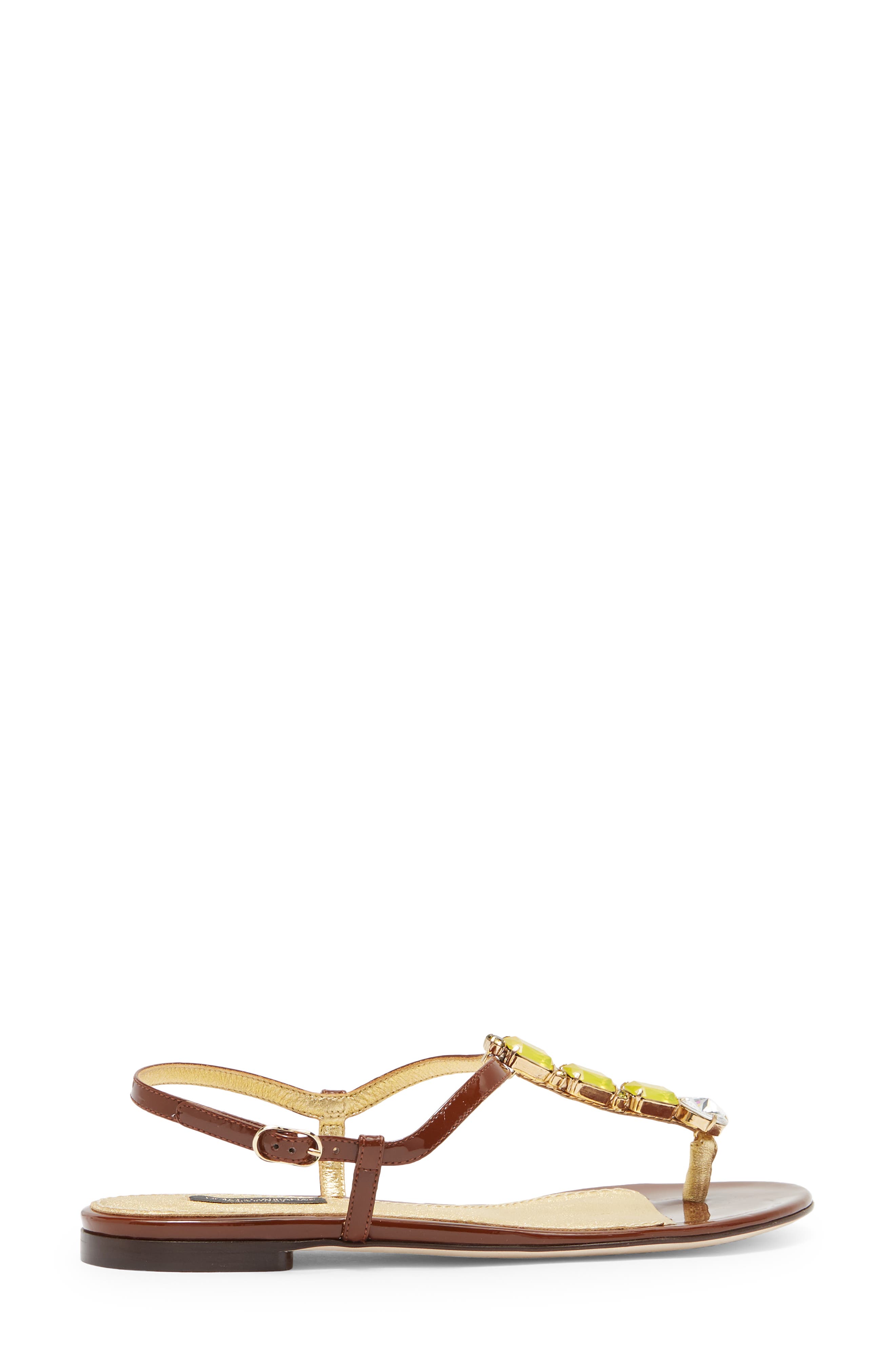 Dolce&Gabbana Jewel Embellished Thong Sandal, Alternate, color, 