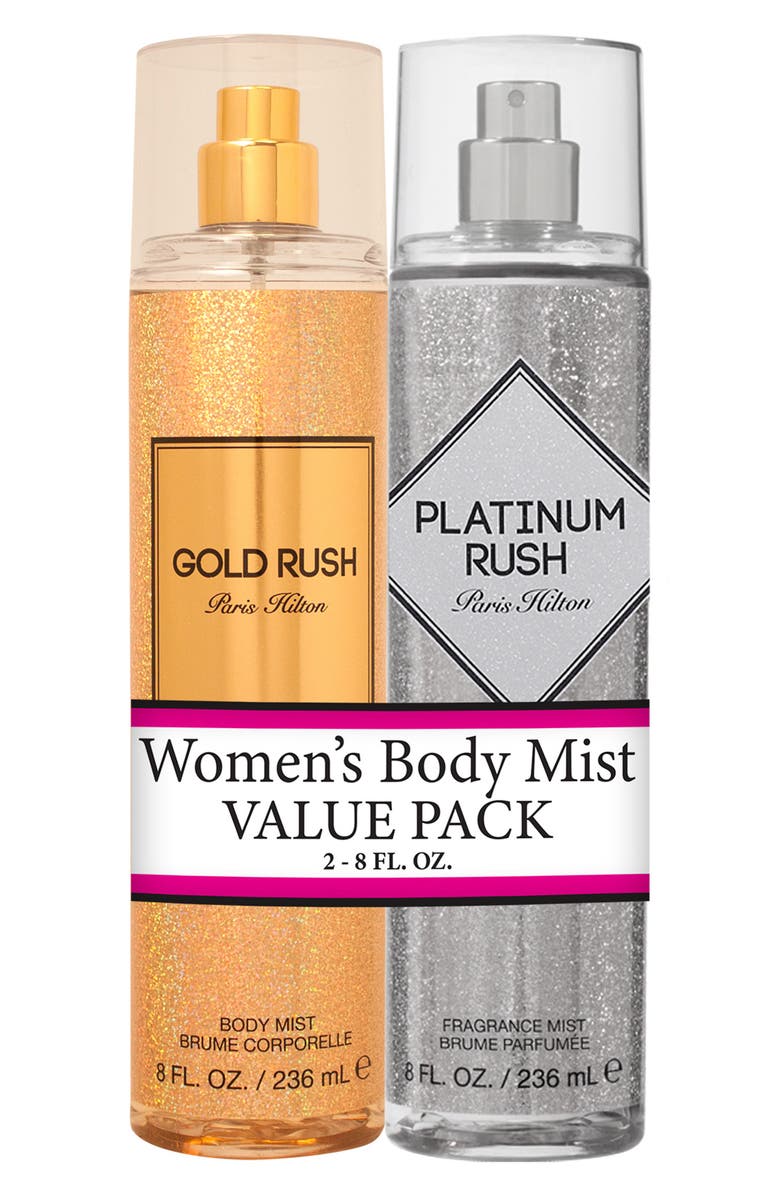 PARIS HILTON Gold Rush & Platinum Rush 2-Piece Body Spray Set, Main, color, 