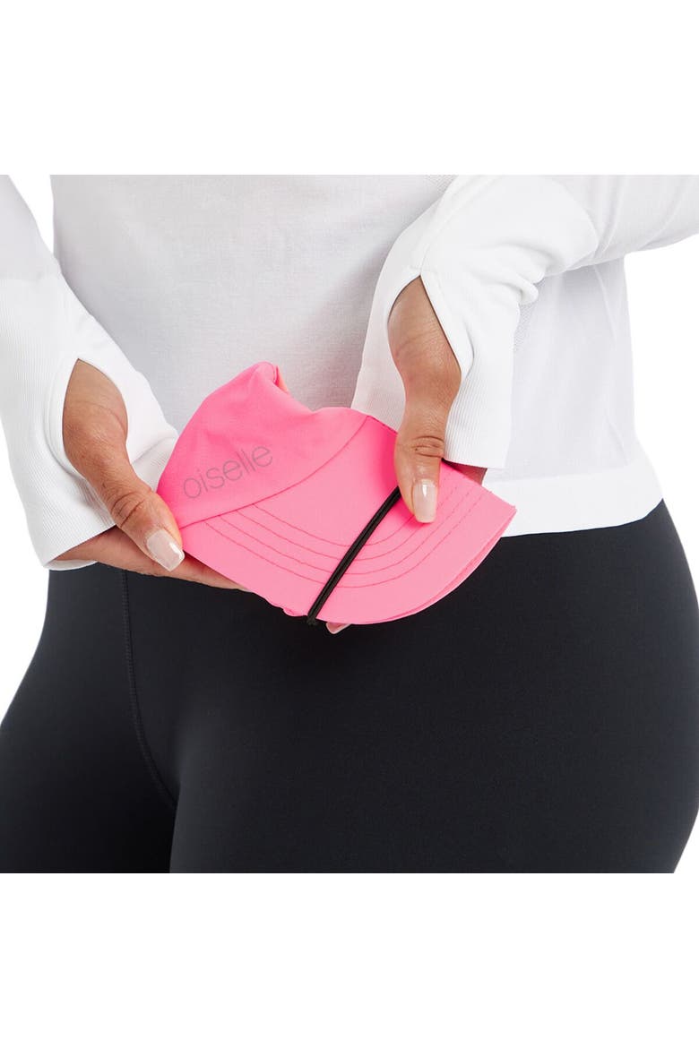 Foldable Ra Cap, Alternate, color, Neon Pink