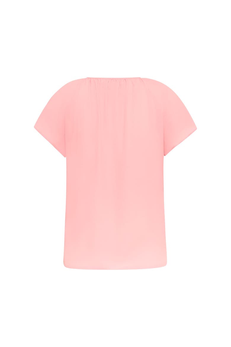 Silk Blend Cap Sleeve Blouse, Alternate, color, Powder Rose