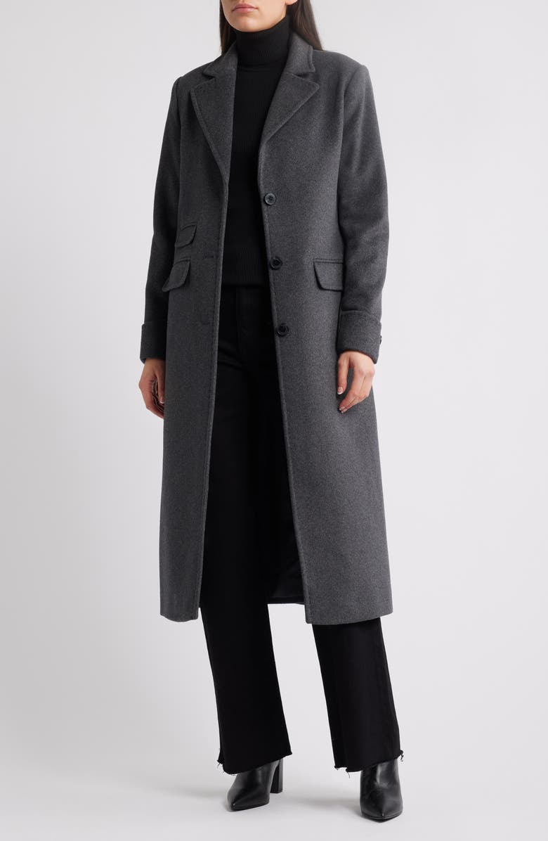 Lauren Ralph Lauren Wool Blend Coat, Alternate, color, Grey