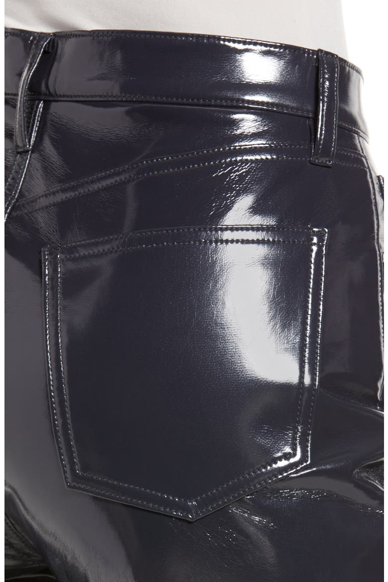'90s Pinch Waist Patent Recycled Leather Blend Jeans, Alternate, color, SHADOW PATENT