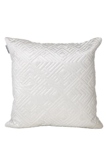 Parkland Collection Tufted Velvet Throw Pillow In White