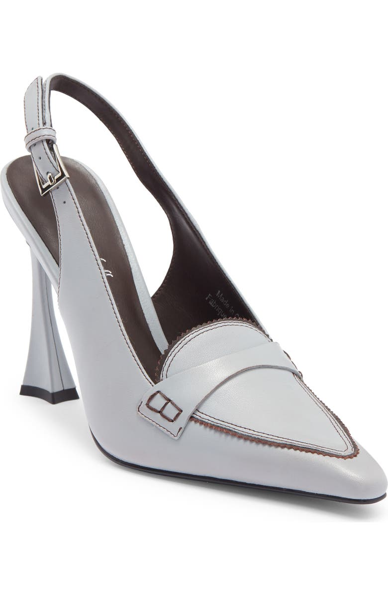 Jeffrey Campbell Judicial Slingback Loafer Pump, Main, color, Blue Brushed