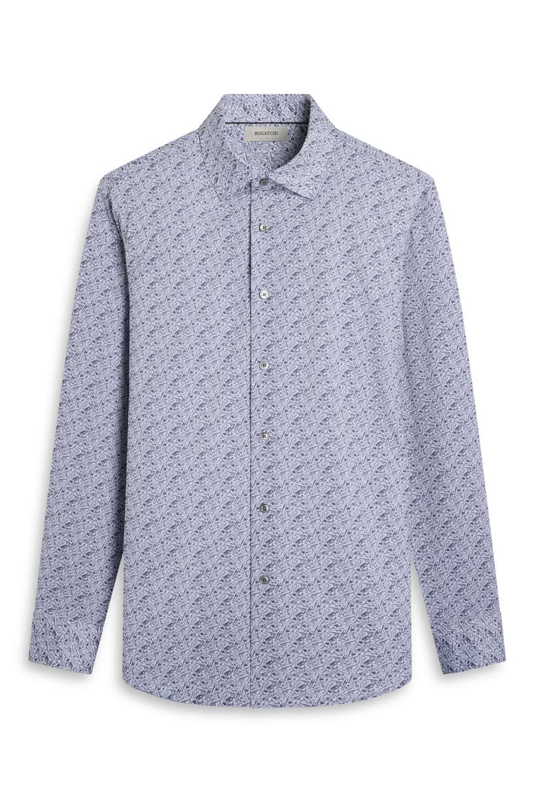 James OoohCotton® Music Print Button-Up Shirt, Alternate, color, PLATINUM