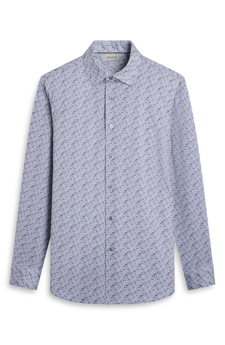Bugatchi James OoohCotton<sup>®</sup> Music Print Button-Up Shirt, Alternate, color, Platinum