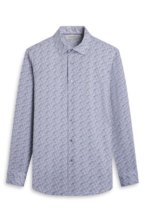 Bugatchi James Ooohcotton® Music Print Button-up Shirt In Blue