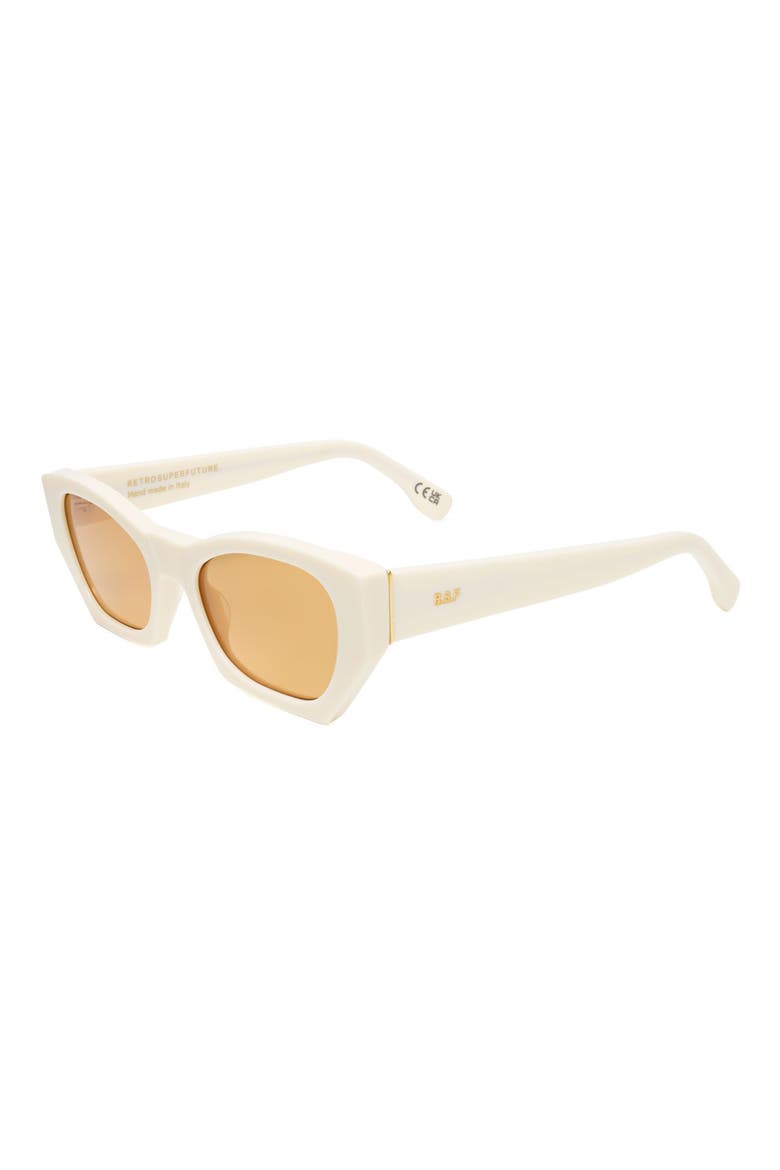 54mm Cat Eye Sunglasses, Alternate, color, WHITE