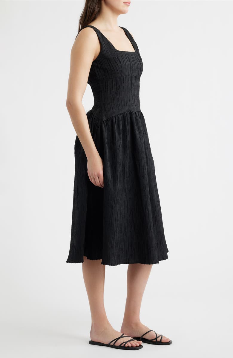 DELUC Vedra Sleeveless Midi Dress, Alternate, color, Black