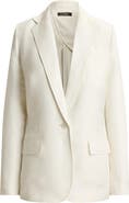 Lauren Ralph Lauren One-Button Linen Blend Blazer