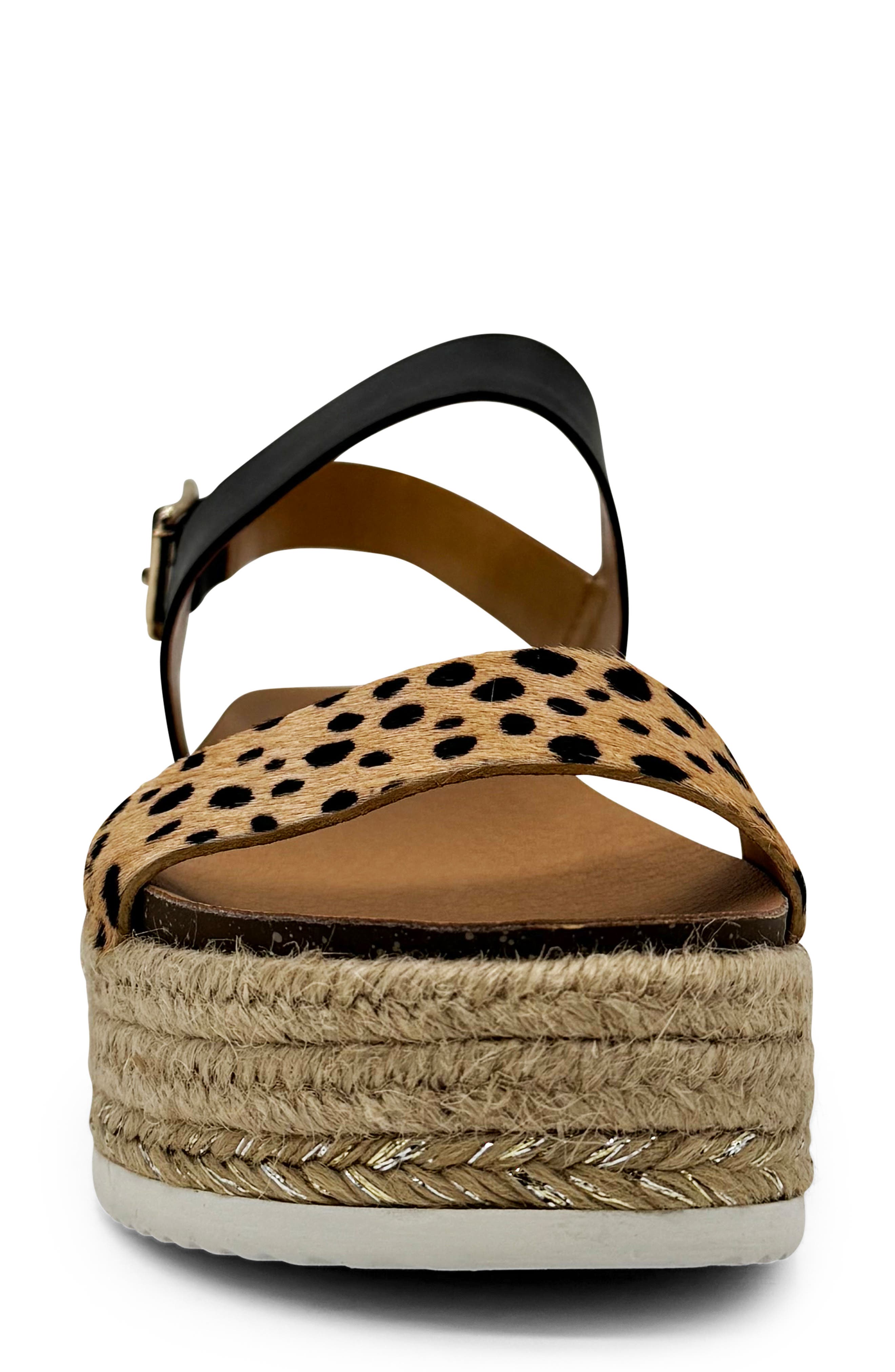 CHELSEA CREW Colby Platform Sandal, Alternate, color, Black Cheetah Leather