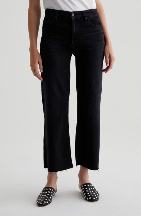 Saige Raw Hem Crop Wide Leg Jeans (Glasgow)