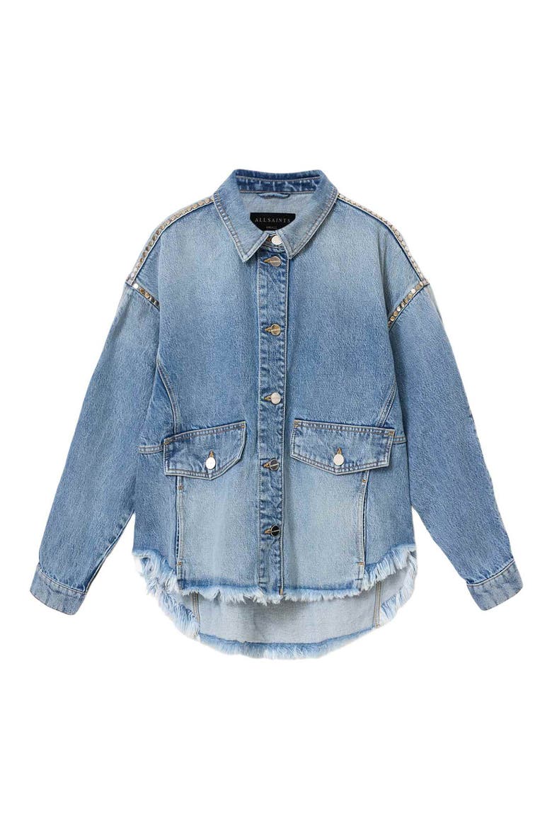 Hettie Stud Shacket, Alternate, color, VINTAGE INDIGO