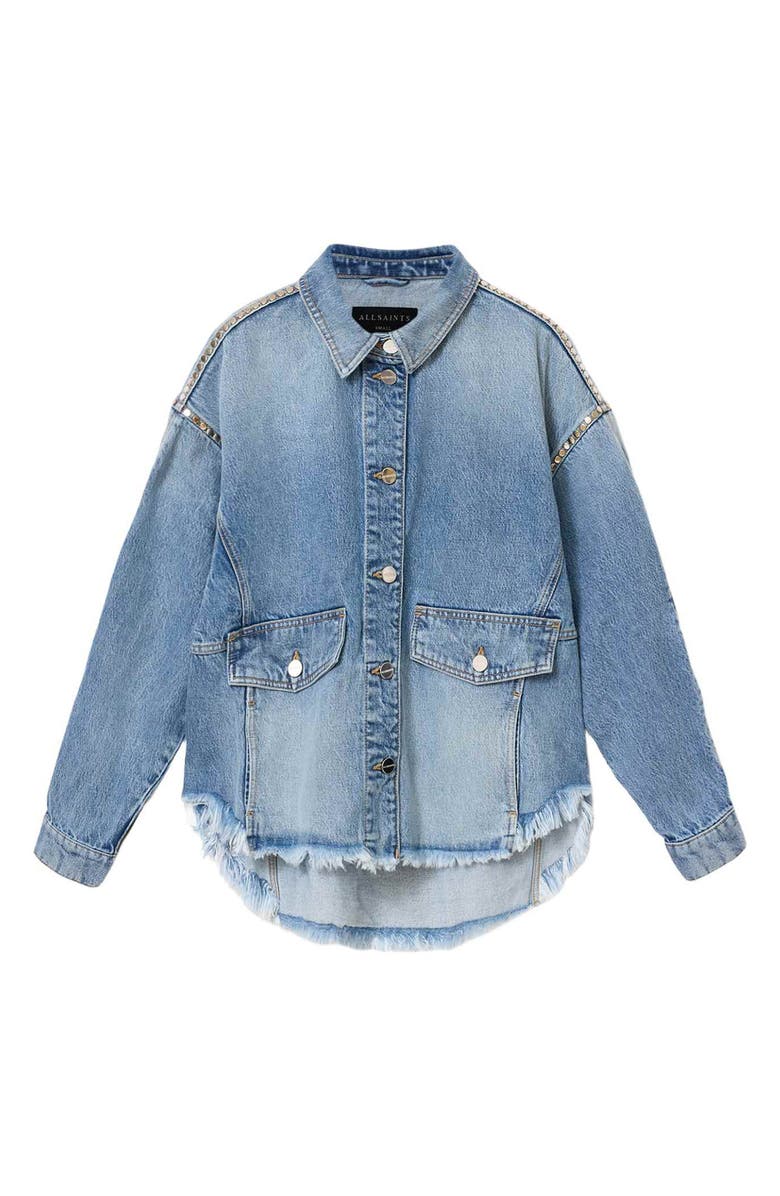 AllSaints Hettie Stud Shacket, Alternate, color, 
