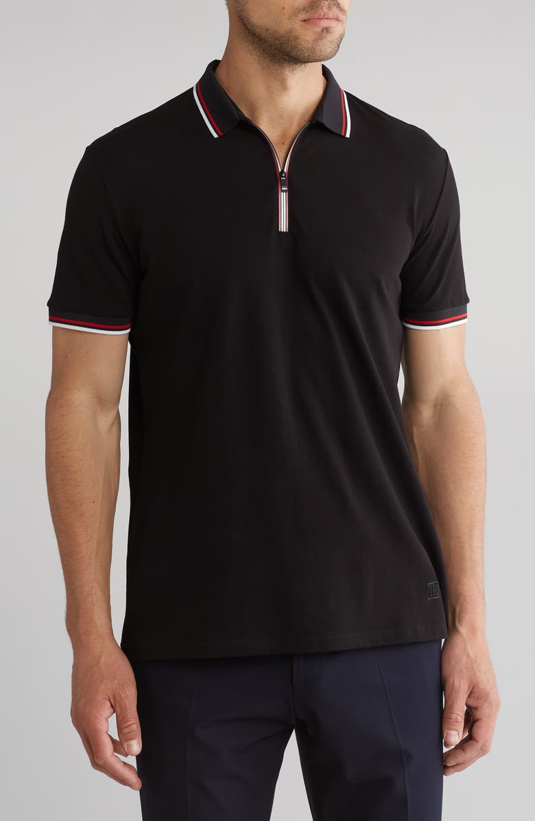 T.R. PREMIUM Tipped Short Sleeve Knit Polo, Main, color,