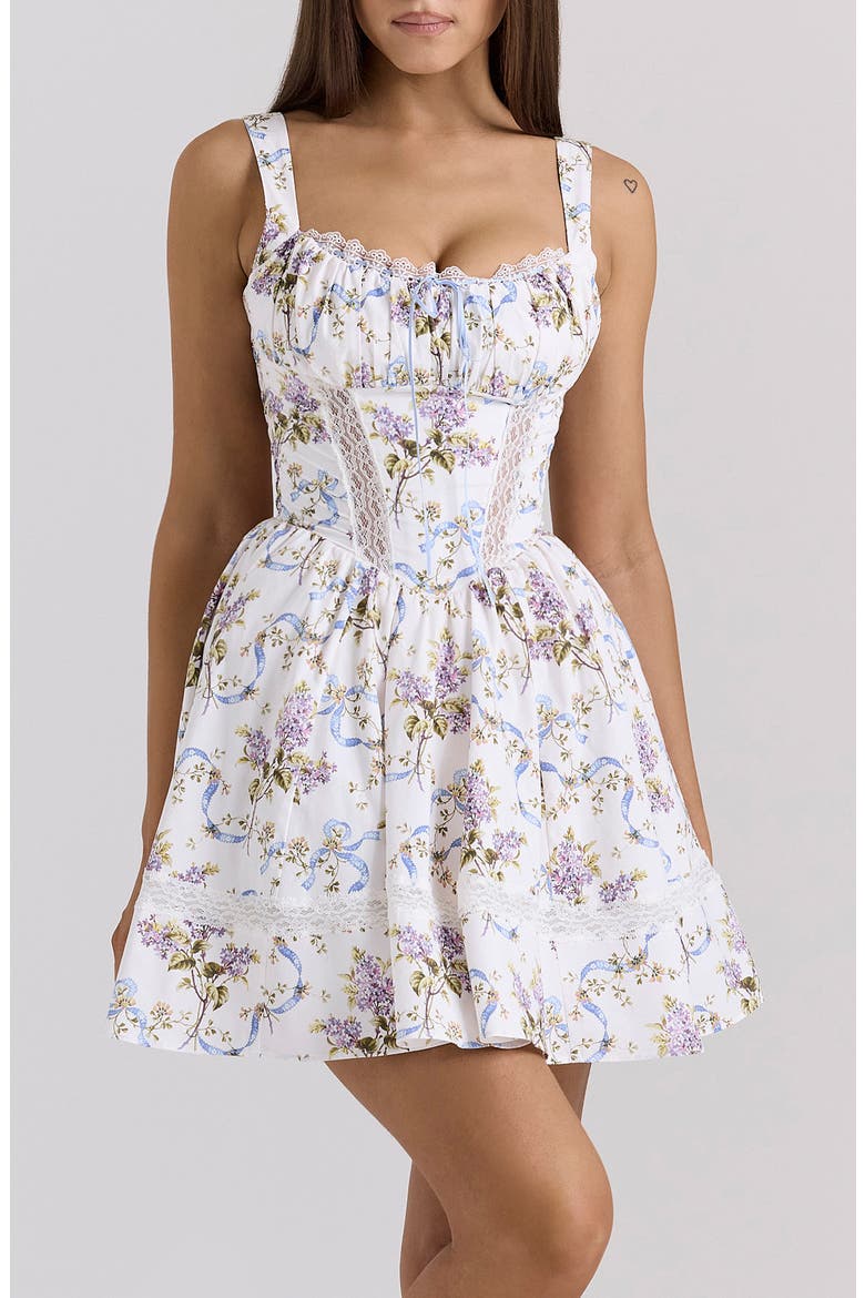 Kimmie Floral Minidress, Alternate, color, OFF WHITE FLORAL PRINT