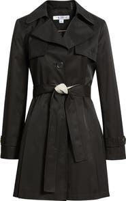Via Spiga Water Resistant Cotton Blend Trench Coat