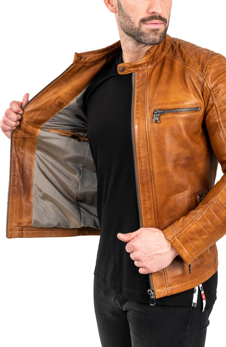 Maceoo Leather Moto Jacket, Alternate, color, 